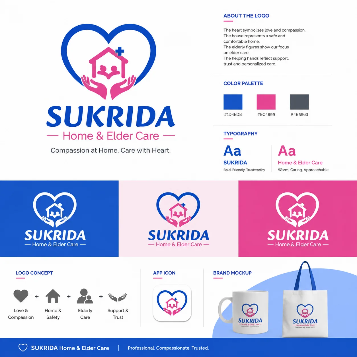 Sukrida Home & Elder Care — Brand Identity