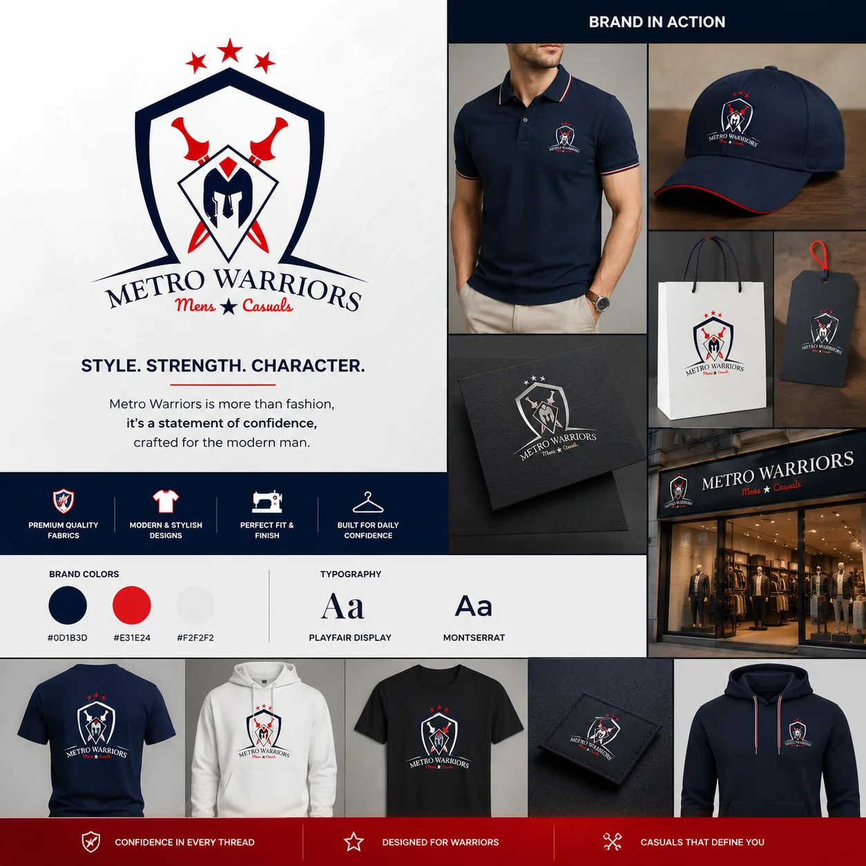 Metro Warriors — Menswear Branding